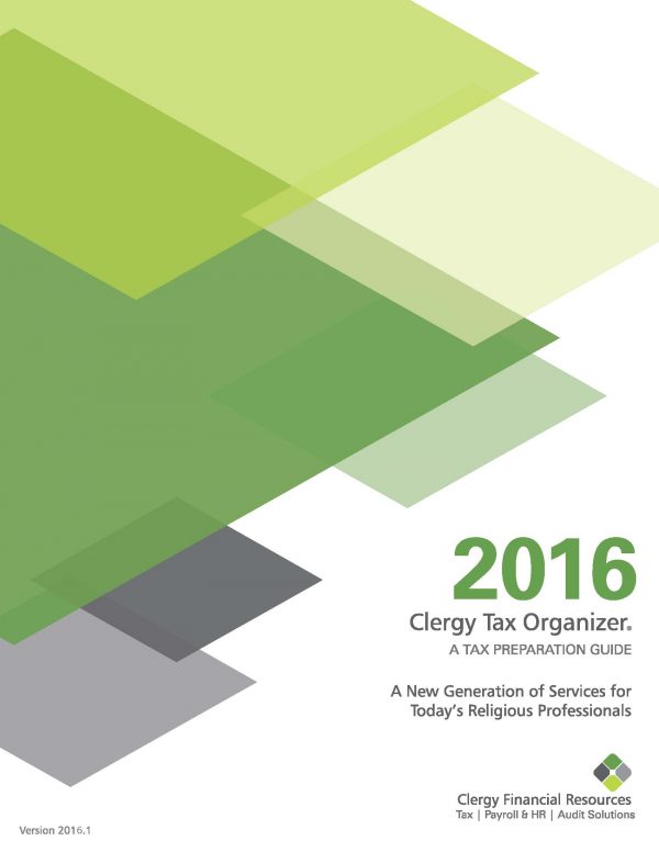 2016 Clergy Tax Organizer - (PDF Download)