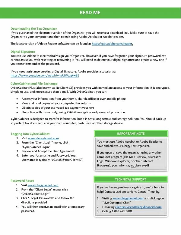 2024 Clergy Tax Organizer Online - Image 4