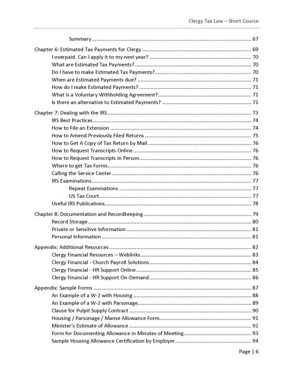 2020-2021 Clergy Tax Law Short-Course - PDF Download - Image 7
