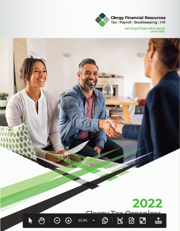 2022 Clergy Tax Organizer – Booklet